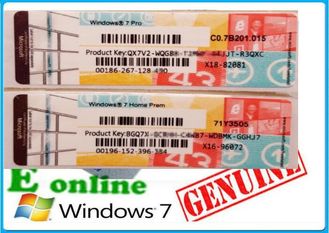 Microsoft Windows 7 πλήρες αγγλικό κλειδί cOem λογισμικών του Microsoft Windows έκδοσης εγχώριου ασφαλίστρου