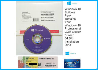 Επαγγελματικό εξηντατετράμπιτο λογισμικό DVD Microsoft Windows με το κλειδί cOem προϊόντων, νέος που σφραγίζεται