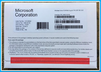 Microsoft Windows 10 υπέρ πακέτο εγχώριου τριανταδυάμπιτο εξηντατετράμπιτο DVD cOem λογισμικού, εγχώρια γνήσια άδεια win10