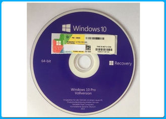 Το γνήσιο Microsoft Windows 10 υπέρ κιβώτιο cOem λογισμικού εξηντατετράμπιτο κλειδί αδειών DVD/COA