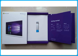 Επαγγελματικό τριανταδυάμπιτο εξηντατετράμπιτο κλειδί cOem της Microsoft Windows10 με το ΠΑΚΈΤΟ cOem USB Retailbox/DVD
