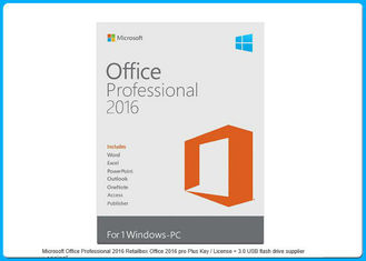 Γραφείο 2016 Retailbox του Microsoft Office 2016 υπέρ υπέρ συν το κλειδί + Drive λάμψης 3,0 Usb
