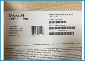 Ισπανικός γλωσσικός Windows10 υπέρ εξηντατετράμπιτος σε απευθείας σύνδεση ενεργοποίηση αυτοκόλλητων ετικεττών DVD + cOem βασική